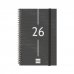 Finocam Year Agenda de Espiral en Catalan - Anual 2026 - Tapa Ligera - Formato E5 - 217x14x297mm - Semana Vista Horizontal - Color Negro