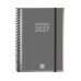 Finocam Basics Personalizable Agenda - Anual 2027 - Semana Vista Horizontal - Formato E10 - 155x212mm - Espiral - Tapa de Polipropileno - Esquinas Microperforadas - Papel de 80g/m2 - Color Gris