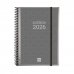 Finocam Basics Agenda en Catalan - Anual 2026 - con Espiral - Personalizable - Formato E10 - 162x14x212mm - Semana Vista Horizontal - Color Gris