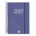 Finocam Espiral Basics Year Agenda - Anual 2027 - 1 Dia por Pagina - Formato E11 - 165x242mm - Espiral - Tapa de Polipropileno - Esquinas Microperforadas - Papel de 70g/m2 - Color Azul