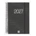 Finocam Espiral Basics Year Agenda - Anual 2027 - 1 Dia por Pagina - Formato E11 - 165x242mm - Espiral - Tapa de Polipropileno - Esquinas Microperforadas - Papel de 70g/m2 - Color Negro