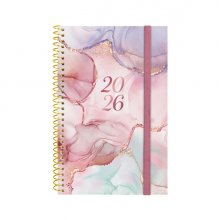 Finocam Design Collection Agenda de Espiral en Catalan - Anual 2026 - Tapa Ligera - Formato E5 - 124x14x181mm - Semana Vista Horizontal - Color Varios