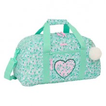 Safta Cuore Bolsa de Deporte - Bolsillo Frontal - Bandolera Ajustable - Asa Forrada - Tirador Doble - Tacos de Proteccion en Base - Fondo Interior Semirigido - 26L - 500x200x260mm - Color Turquesa