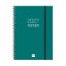 Finocam Espiral Basics Opaque Agenda - Anual 2027 - Semana Vista Horizontal - Formato E10 - 155x212mm - Espiral - Tapa de Polipropileno - Esquinas Microperforadas - Papel de 80g/m2 - Color Verde