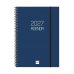 Finocam Espiral Basics Opaque Agenda - Anual 2027 - Semana Vista Vertical - Formato E10 - 155x212mm - Espiral - Tapa de Polipropileno - Esquinas Microperforadas - Papel de 80g/m2 - Color Azul
