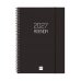 Finocam Espiral Basics Opaque Agenda - Anual 2027 - Semana Vista Vertical - Formato E10 - 155x212mm - Espiral - Tapa de Polipropileno - Esquinas Microperforadas - Papel de 80g/m2 - Color Negro