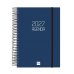 Finocam Espiral Basics Opaque Agenda - Anual 2027 - 1 Dia por Pagina - Formato E10 - 155x212mm - Espiral - Tapa de Polipropileno - Esquinas Microperforadas - Papel de 70g/m2 - Color Azul