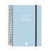 Finocam Espiral Basics Opaque Agenda - Anual 2027 - 1 Dia por Pagina - Formato E10 - 155x212mm - Espiral - Tapa de Polipropileno - Esquinas Microperforadas - Papel de 70g/m2 - Color Celeste