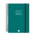 Finocam Espiral Basics Opaque Agenda - Anual 2027 - 1 Dia por Pagina - Formato E10 - 155x212mm - Espiral - Tapa de Polipropileno - Esquinas Microperforadas - Papel de 70g/m2 - Color Verde