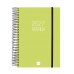 Finocam Espiral Basics Opaque Agenda - Anual 2027 - 1 Dia por Pagina - Formato E10 - 155x212mm - Espiral - Tapa de Polipropileno - Esquinas Microperforadas - Papel de 70g/m2 - Color Lima