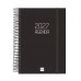 Finocam Espiral Basics Opaque Agenda - Anual 2027 - 1 Dia por Pagina - Formato E10 - 155x212mm - Espiral - Tapa de Polipropileno - Esquinas Microperforadas - Papel de 70g/m2 - Color Negro