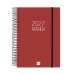 Finocam Espiral Basics Opaque Agenda - Anual 2027 - 1 Dia por Pagina - Formato E10 - 155x212mm - Espiral - Tapa de Polipropileno - Esquinas Microperforadas - Papel de 70g/m2 - Color Burdeos