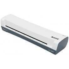 Leitz iLAM Home A3 Plastificadora - Hasta TamaÃ±o A3 - Velocidad 300mm/min - Calentamiento en 3 Minutos - Grueso Bolsa 75 y 125mic - Incluye Paquete de 5 Bolsas de Plastificacion  A4 - Color Blanco/Gris