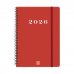 Finocam My Agenda de Espiral - Anual 2026 - Tapa Dura Antirayaduras - Formato E10 - 171x9x212mm - Semana Vista Horizontal - Color Rojo