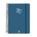 Finocam Espiral Basics My Agenda - Anual 2027 - 1 Dia por Pagina - Formato E10 - 155x212mm - Espiral - Tapa Dura de Carton Forrado - Esquinas Microperforadas - Papel de 70g/m2 - Color Azul
