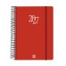 Finocam Espiral Basics My Agenda - Anual 2027 - 1 Dia por Pagina - Formato E10 - 155x212mm - Espiral - Tapa Dura de Carton Forrado - Esquinas Microperforadas - Papel de 70g/m2 - Color Rojo