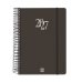 Finocam Espiral Basics My Agenda - Anual 2027 - 1 Dia por Pagina - Formato E10 - 155x212mm - Espiral - Tapa Dura de Carton Forrado - Esquinas Microperforadas - Papel de 70g/m2 - Color Negro