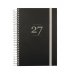Finocam Moda Agenda Internacional - Anual 2027 - 1 Dia por Pagina - 140x204mm - Goma Elastica - Tapa Dura de Carton Forrado - Esquinas Microperforadas - Papel de 80g/m2 - Color Negro