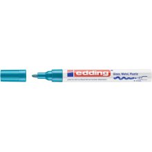 Edding 750 Rotulador Permanente - Punta Redonda - Trazo entre 2 y 4 mm. - Tinta Opaca - Secado Rapido - Color Azul Claro (10 uds)