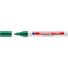Edding 750 Rotulador Permanente - Punta Redonda - Trazo entre 2 y 4 mm. - Tinta Opaca - Secado Rapido - Color Verde (10 uds)