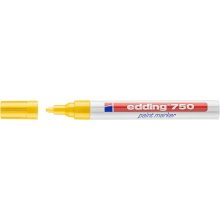 Edding 750 Rotulador Permanente - Punta Redonda - Trazo entre 2 y 4 mm. - Tinta Opaca - Secado Rapido - Color Amarillo (10 uds)