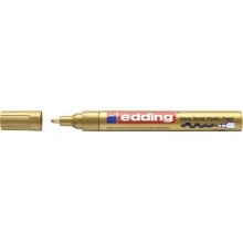 Edding 750 Rotulador Permanente - Punta Redonda - Trazo entre 2 y 4 mm. - Tinta Opaca - Secado Rapido - Color Oro (10 uds)