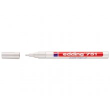 Edding 751 Rotulador Permanente - Punta Redonda - Trazo entre 1 y 2 mm. - Tinta Opaca - Secado Rapido - Color Blanco (10 uds) Edding 751 Rotulador Permanente - Punta Redonda - Trazo entre 1 y 2 mm. - Tinta Opaca - Secado Rapido - Color Blanco (10 uds)