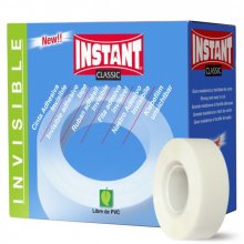 Instant Classic Cinta Adhesiva Invisible 19mm x 33m - Gran Resistencia - Facil de Cortar (16 uds)