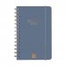 Finocam Alma Agenda - Anual 2026 - con Espiral - Formato E5 - 131x19x190mm - Semana Vista Horizontal - Color Azul