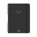 Finocam Espiral Trendy Alma Agenda - Anual 2027 - Semana Vista Horizontal - Formato E10 - 155x212mm - Espiral - Tapa Dura de Carton Forrado - Esquinas Microperforadas - Papel de 80g/m2 - Color Negro