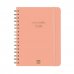 Finocam Alma Agenda - Anual 2026 - con Espiral - Formato E10 - 172x19x220mm - Semana Vista Horizontal - Color Coral