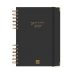 Finocam Espiral Trendy Alma Agenda - Anual 2027 - 1 Dia por Pagina - Formato E10 - 155x212mm - Espiral - Tapa Dura de Carton Forrado - Esquinas Microperforadas - Papel de 70g/m2 - Color Negro