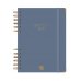 Finocam Espiral Trendy Alma Agenda - Anual 2027 - 1 Dia por Pagina - Formato E10 - 155x212mm - Espiral - Tapa Dura de Carton Forrado - Esquinas Microperforadas - Papel de 70g/m2 - Color Azul