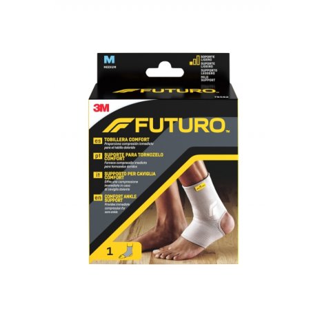 Futuro Comfort Tobillera - Talla M (31.8 - 38.1cm) - Transpirable - Elastico - Color Gris