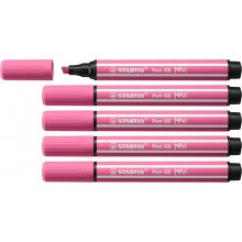Stabilo Pen 68 MAX Rotulador - Punta de Fibra Biselada - Trazo entre 1-5mm aprox. - Tinta a Base de Agua - Color Heliotropo (5 uds)