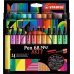 Stabilo Pen 68 MAX Arty Pack de 24 Rotuladores - Punta de Fibra Biselada - Trazo entre 1-5mm aprox. - Tinta a Base de Agua - Colores Surtidos