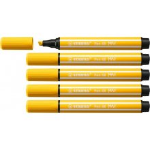 Stabilo Pen 68 MAX Rotulador - Punta de Fibra Biselada - Trazo entre 1-5mm aprox. - Tinta a Base de Agua - Color Amarillo (5 uds)