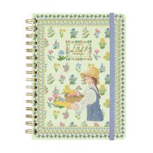 Finocam Martabge Agenda - Anual 2027 - Semana Vista Horizontal - Formato E10 - 155x212mm - Espiral Doble - Tapa Dura de Carton Forrado - Esquinas Microperforadas - Papel de 80g/m2 - Color Azul