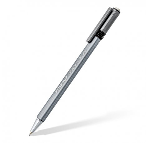 Staedtler Triplus Micro 774 Portaminas - Ancho de Linea 0.5mm - Punta Retractil - Diseño Ergonomico - Color Gris (10 uds)