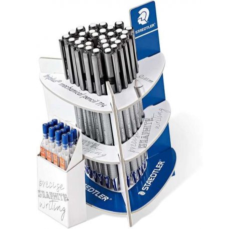 Staedtler Triplus Micro 774 Expositor con 30 Portaminas + 12 Tubos de Minas Mars Micro 250 05-HB