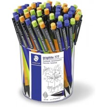 Staedtler Graphite 777 Expositor con 50 Portaminas 0.7mm - Cuerpo Engomado - Goma de Borrar - Colores Surtidos