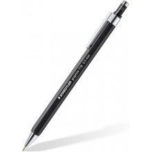 Staedtler Graphite 778 Portaminas 0.5mm - Cuerpo Hexagonal Negro Mate - Punta Metalica Retractil - Mina Amortiguada - Clip Metalico - Goma de Borrar (10 uds)