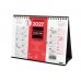 Finocam Neutro Calendario de Sobremesa - Anual 2027 - Mes Vista - Formato S - 210x150mm - Espiral Doble - Papel de 120g/m2 - Espacio para Escribir - Color Rojo y Blanco
