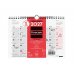 Finocam Neutro Calendario de Pared - Anual 2027 - Mes Vista - Formato S - 210x150mm - Espiral Doble - Papel de 120g/m2 - Espacio para Escribir - Color Rojo y Blanco