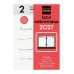 Finocam Neutro Taco Calendario de Sobremesa - Anual 2027 - 2 Paginas por Dia - 85x120mm - Papel de 70g/m2 - Color Rojo y Blanco