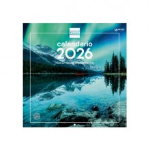 Finocam Calendario de Pared - Anual 2026 - Imagenes Variadas - 300x300mm - Espacio para Escribir - Tematica de Naturaleza