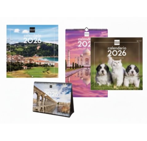Finocam Pack de 35 Calendarios de Imagenes Surtidos en Catalan - Anual 2026 - Color Surtidos