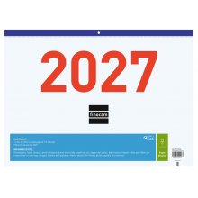 Finocam Calendario Faldilla en Catalan - Anual 2027 - Mes Vista - Formato F94 - 430x310mm - Papel de 80g/m2 Microperforado - Numeros Grandes - Espacio para Notas - Color Azul y Blanco Finocam Calendario Faldilla en Catalan - Anual 2027 - Mes Vista - Formato F94 - 430x310mm - Papel de 80g/m2 Microperforado - Numeros Grandes - Espacio para Notas - Color Azul y Blanco