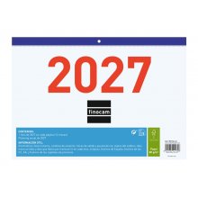 Finocam Calendario Faldilla - Anual 2027 - Mes Vista - Formato F93 - 300x210mm - Papel de 80g/m2 Microperforado - Numeros Grandes - Color Azul y Blanco Finocam Calendario Faldilla - Anual 2027 - Mes Vista - Formato F93 - 300x210mm - Papel de 80g/m2 Microperforado - Numeros Grandes - Color Azul y Blanco