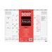 Finocam Neutro Vade Calendario - Anual 2027 - Mes Vista - 420x310mm - Espiral Doble - Papel de 150g/m2 - Espacio para Escribir - Color Rojo y Blanco